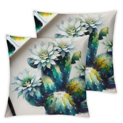 Ulloord Ball Cactus Plant Pot Throw Pillow Covers Pillow Decorative Square Cushion Covers Pillowcases for Home Sofa Bedding