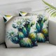 Ulloord Ball Cactus Plant Pot Throw Pillow Covers Pillow Decorative Square Cushion Covers Pillowcases for Home Sofa Bedding