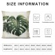 Ulloord Hopyeer Tropical Leaf Throw Pillow Case Beautiful Tropical Leaves Design Satin Cushion Cover Square Home Sofa Decorative for Chair