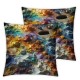 Ulloord  Multicolor Abstract Decorative Pillow Covers  Artist Multicolor Oil Abstract Art Double Sided Square Throw Pillow Covers Sofa Decorative Pillowcase Cushion