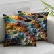 Ulloord  Multicolor Abstract Decorative Pillow Covers  Artist Multicolor Oil Abstract Art Double Sided Square Throw Pillow Covers Sofa Decorative Pillowcase Cushion