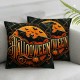 Ulloord Happy Halloween Decorative Throw Pillow Covers Halloween Witch Hat Pillowcase Cushion Case Cover Decor Home Sofa (SV-)