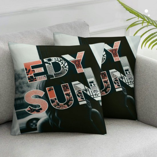 Ulloord Modern Phrase Simple Lettering Throw Pillow Covers Live by The Sun Love by The Moon Inspirational Saying  Cushion Cases Home Decorative Pillowcases