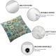 Ulloord Throw Pillow Cover Flower Blue Pottery Floral Design Cushion Case Home Decor Square Pillowcase (