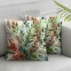 Ulloord Green Plant Leaf Pillow Covers Watercolor Eucalyptus Leaves Decorative Pillow Case Spring Summer Decorations for Home Sofa Couch