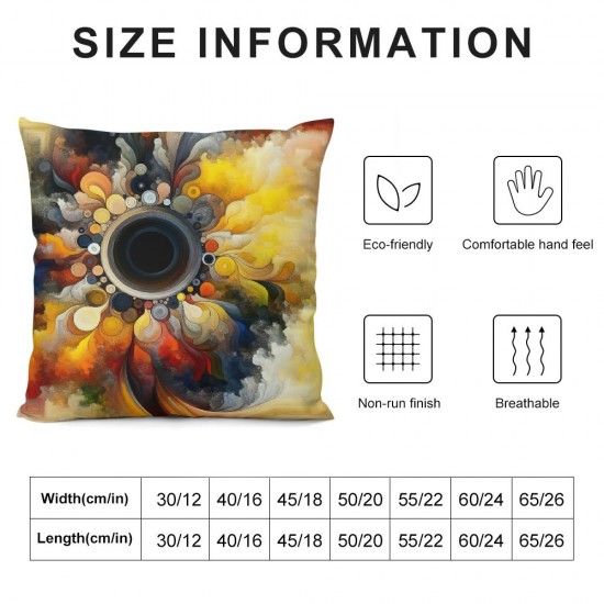 Ulloord Pillowcase Plant Watercolor Painting Sunflower Gift for Wedding Birthday Throw Pillow Covers Super Soft Cushion Cover Sofa Decorative Square Pillowcover (Sunflower