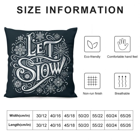 Christmas Throw Pillow Covers Quote with White Black Outdoor Winter Holiday Decorative Pillow Covers for Home Decor (