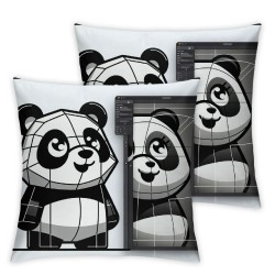 Kids Hand Drawn Throw Pillow Covers Cute Animal and are Grabbing Balloon Decorative Home Decor Outdoor Cushion Cases for Children Room Sofa Couch