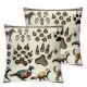 Ulloord Woodland Animal Tracks Throw Pillow Cover ,Retro Animal Tracks Decorative Pillow Cover,Educational Animal Cushion Pillowcase for Woodland Nursery Kids Boys Room Decor