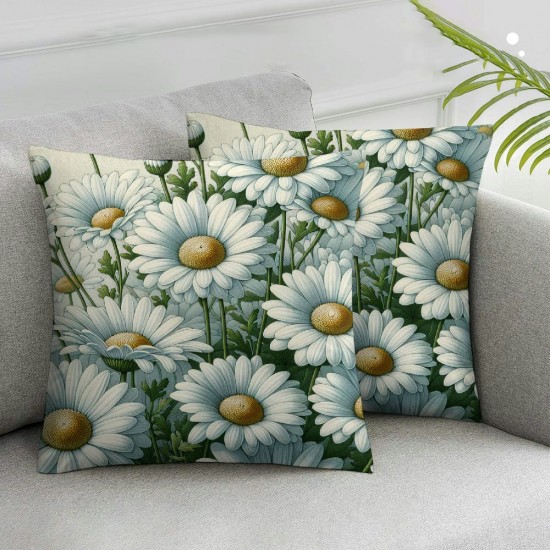 Spring Summer Pillow Covers Spring Decorations Floral Decorative Throw Pillows Outdoor Decor Cushion Case for Sofa Living Room Patio Home