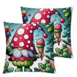 Summer Pillow CoversRed and Green Decorative Throw Pillow Case Summer Decorations Holiday Decor Cushion Case for Sofa Couc