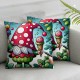 Summer Pillow CoversRed and Green Decorative Throw Pillow Case Summer Decorations Holiday Decor Cushion Case for Sofa Couc