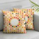 Halloween Throw Pillow Covers Inch Set of Pink Halloween Decorations Linen Pillowcase Colorful Polka Dot Holiday Farmhouse Decor Cushion Case for Sofa Couch