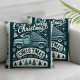 Hello Blue Decorative Pillow Cover Merry Christmas Tree Truck It's Cold Outside Snowman Pillowcases Decor Cushion Cover