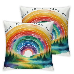 Ulloord Classroom Pillow Covers,Be Kind Pillow Covers ,Classroom Rainbow Throw Pillow Covers,Reading Corner Home Bedroom Office Pillowcase