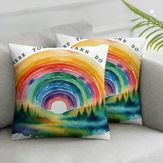 Ulloord Classroom Pillow Covers,Be Kind Pillow Covers ,Classroom Rainbow Throw Pillow Covers,Reading Corner Home Bedroom Office Pillowcase