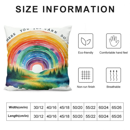 Ulloord Classroom Pillow Covers,Be Kind Pillow Covers ,Classroom Rainbow Throw Pillow Covers,Reading Corner Home Bedroom Office Pillowcase