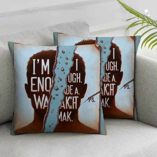 Growth Mindset Pillow Covers, Pillows for Counselors, Pillow Covers Positive Throw Pillow Covers, Decor,Counselor Office Decor