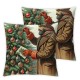 Ulloord Western Christmas Decor,Western Christmas Pillow Covers,Christmas Cowboy Pillow Covers ,Rocking Around The Christmas Tree Pillowcases