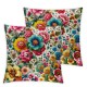 Spring Pillow Covers Fresh Flower Market Spring Decorations Throw Pillowcase Linen Cushion Case for Spring Home Décor