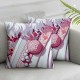 Ulloord Christmas Pillow Covers,Pink Christmas Pillow Covers ,Merry Christmas Pillow Cases,Christmas Throw Pillow Covers,Pink Christmas Pillowcase for Home Decor