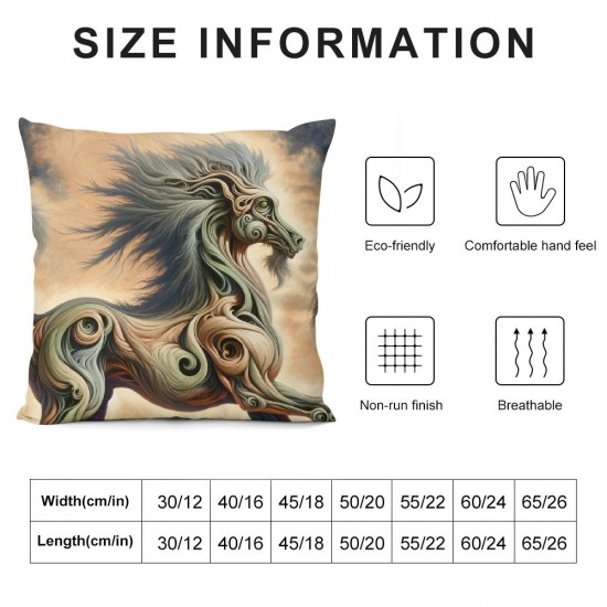 Ulloord Horse for , Pillow Covers , Throw Pillow Covers,Teenage Home Bedroom Office Decor Pillowcase, for Horse