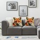 Ulloord Log Cabin Decor Fox Throw Pillow Cover Decorative Cushion Case Home Living Room Bed Sofa Car Linen Square