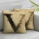 Ulloord Vintage Words Live Love Laugh Burlap Throw Pillowcase Cushion Cover