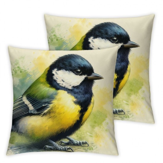 Ulloord Outdoor Christmas Pillow Cover Home Decor Decorative Cushion Case for Sofa Winter Bird Decorations Throw Pillowcase