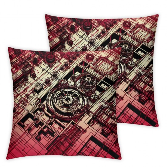 Ulloord Dark Red Cushion Covers Pillow Case