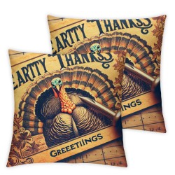 Ulloord " Vintage Thanksgiving Day Burlap Cushion Covers Pillow Case (