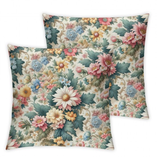 Ulloord Spring Pillow Covers Fresh Flower Market Spring Decorations Throw Farmhouse Pillowcase Linen Cushion Case for Spring Home Décor