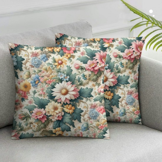 Ulloord Spring Pillow Covers Fresh Flower Market Spring Decorations Throw Farmhouse Pillowcase Linen Cushion Case for Spring Home Décor