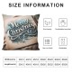 Ulloord Blue Christmas Pillow Covers Christmas Decor Decorative Cushion Case for Sofa Couch Retro Snowflake Winter Decorations Throw Pillowcase