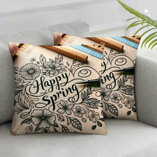 Ulloord Hello Spring Pillow Covers  St Patrick Day Pillow Covers