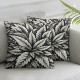 Black Pillow Cover Burlap Cushion Covers Pillow Case for Sofa Couch Home Decoration