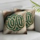 Ulloord St. Patrick's Day Pillow Cover Green Burlap Throw Pillow Case Seat Cushion Cover