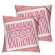 Ulloord AnyDesign Valentine's Day Pillow Covers Pink White Sweet Love Throw Pillow Case  in Hearts Strips Love Cushion Cover for Home Couch Sofa Wedding Anniversary Decoration,