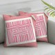 Ulloord AnyDesign Valentine's Day Pillow Covers Pink White Sweet Love Throw Pillow Case  in Hearts Strips Love Cushion Cover for Home Couch Sofa Wedding Anniversary Decoration,