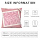 Ulloord AnyDesign Valentine's Day Pillow Covers Pink White Sweet Love Throw Pillow Case  in Hearts Strips Love Cushion Cover for Home Couch Sofa Wedding Anniversary Decoration,