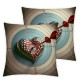 Ulloord Valentine's Day Heart Pillow Cover Red Black Heart Throw Pillow Case Valentine's Day Decorative Cushion Case for Wedding Sofa