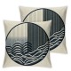 Ulloord Black and Beige &nbsp;&nbsp;Throw Pillows Covers Striped Decorative Pillow&nbsp; for Sofa Couch Bed Chair Modern Decor(Black)