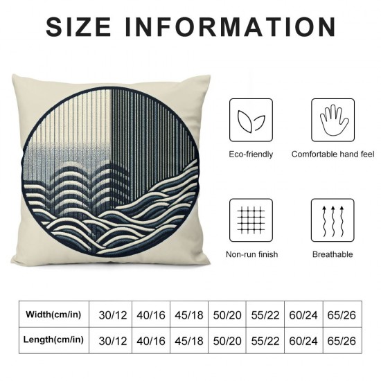 Ulloord Black and Beige &nbsp;&nbsp;Throw Pillows Covers Striped Decorative Pillow&nbsp; for Sofa Couch Bed Chair Modern Decor(Black)