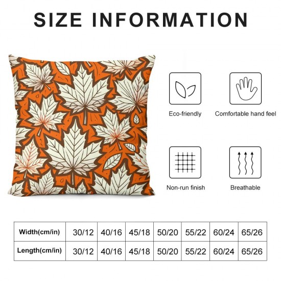 Ulloord Fall Pillow Covers Orange Pumpkin Cushion Case Throw Pillow Case Decorative Cushion Cover for Thanksgiving,