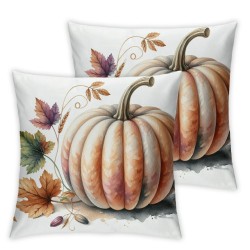 Ulloord Fall Pumpkin Throw Pillow Covers Pillow Case Farmhouse Grey Autumn Pumpkin Decorative Cushion Case for Thanksgiving Farmhouse Sofa Office,