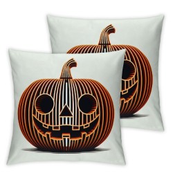 Ulloord AnyDesign Pink Halloween Throw Pillow Covers Cute Ghost Pumpkin Cushion Case Halloween Pillow Case Spooky Farmhouse Decor for Home Couch Sofa,