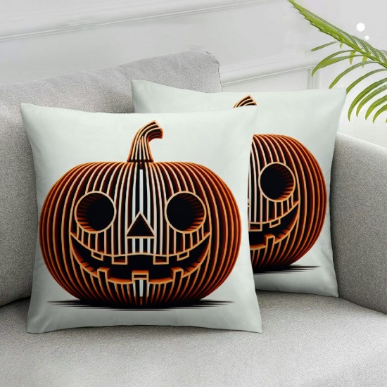 Ulloord AnyDesign Pink Halloween Throw Pillow Covers Cute Ghost Pumpkin Cushion Case Halloween Pillow Case Spooky Farmhouse Decor for Home Couch Sofa,