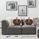 Ulloord AnyDesign Pink Halloween Throw Pillow Covers Cute Ghost Pumpkin Cushion Case Halloween Pillow Case Spooky Farmhouse Decor for Home Couch Sofa,