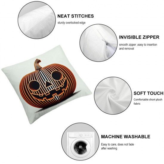 Ulloord AnyDesign Pink Halloween Throw Pillow Covers Cute Ghost Pumpkin Cushion Case Halloween Pillow Case Spooky Farmhouse Decor for Home Couch Sofa,