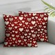 Ulloord AnyDesign Valentine's Day Pillow Covers Throw Pillow Case Cushion Cover for Home Couch Sofa Wedding Anniversary Decoration,